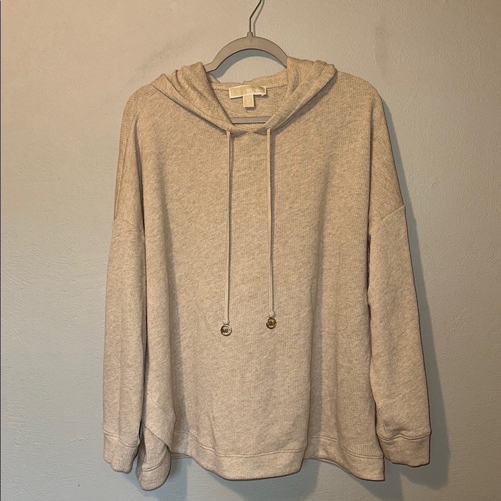Michael Kors Beige Knit Hoodie